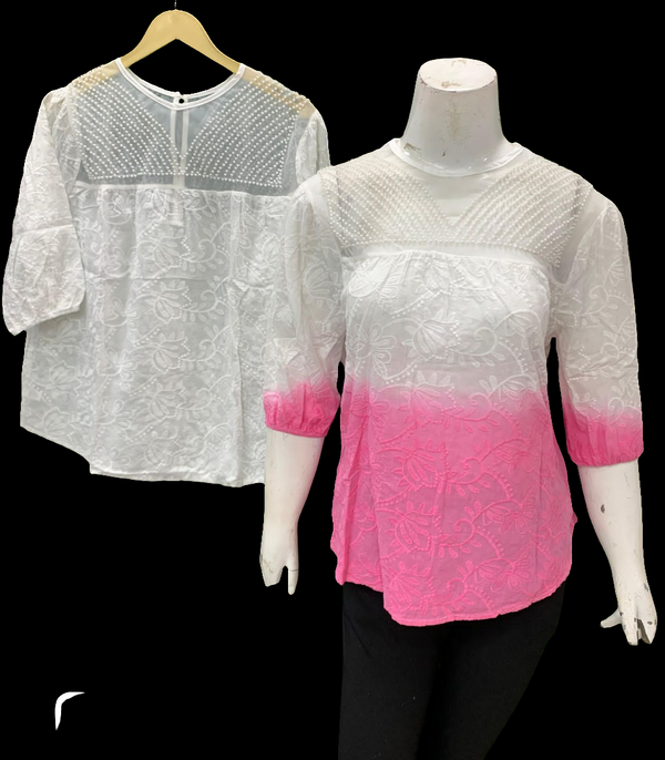Cotton embroidery top