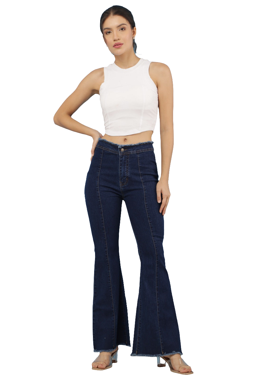 Boot cut blue basic classic denim jean
