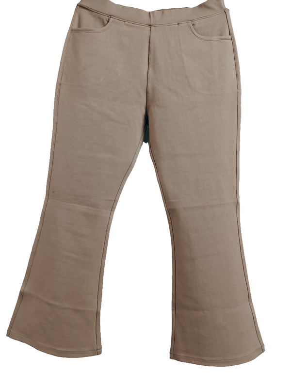 Beige bellbottom pant