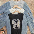 Denim full sleeve top