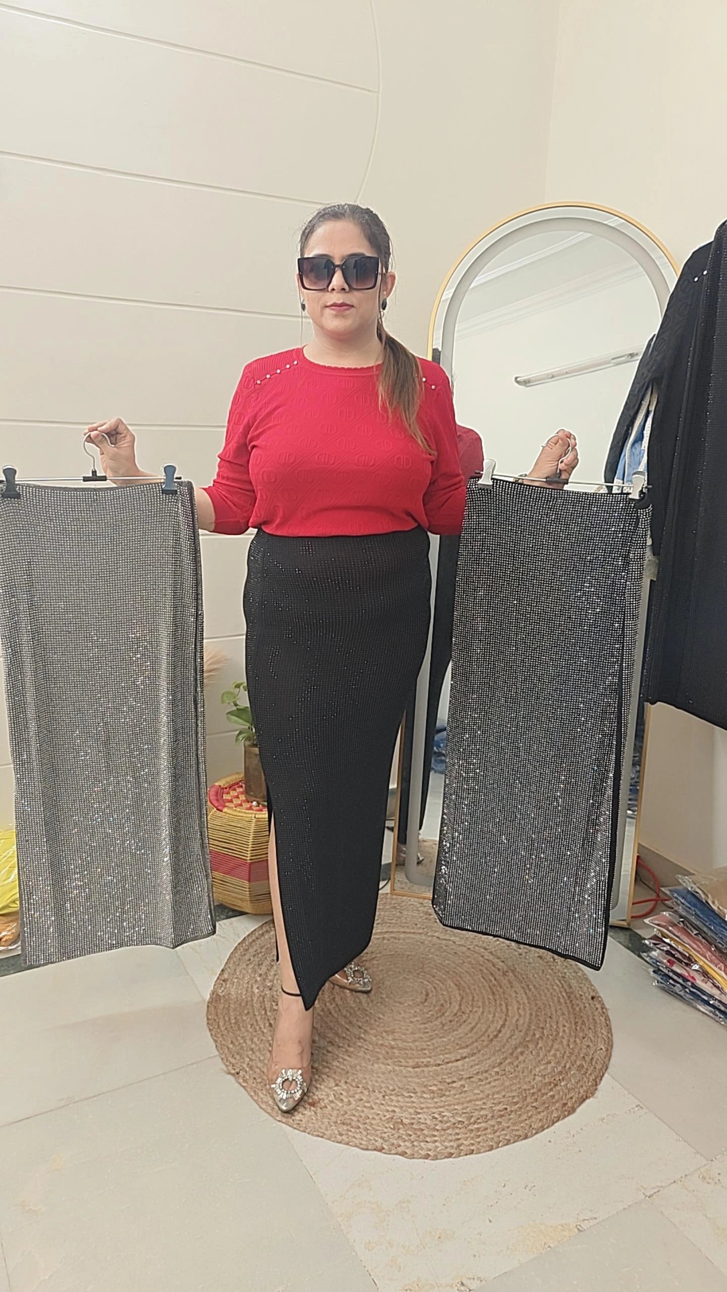 "Shimmer & Shine Crystal rhinestone Skirts"