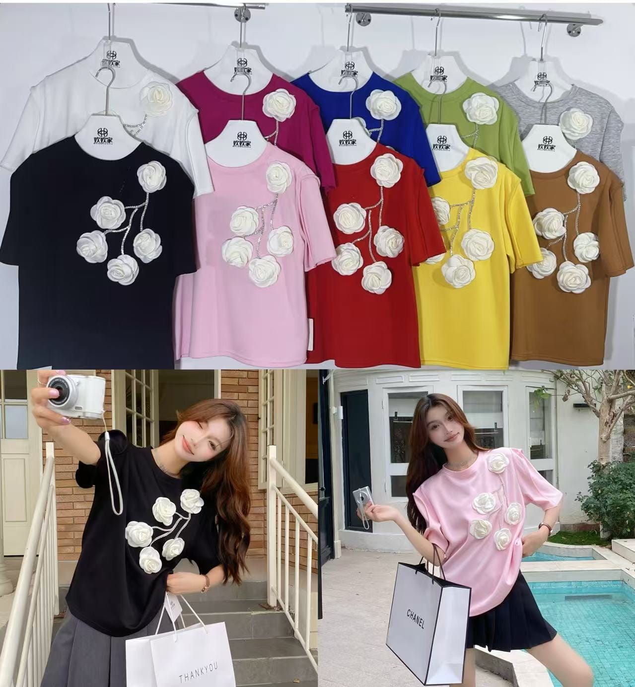 Blossom Charm 3D Floral Top