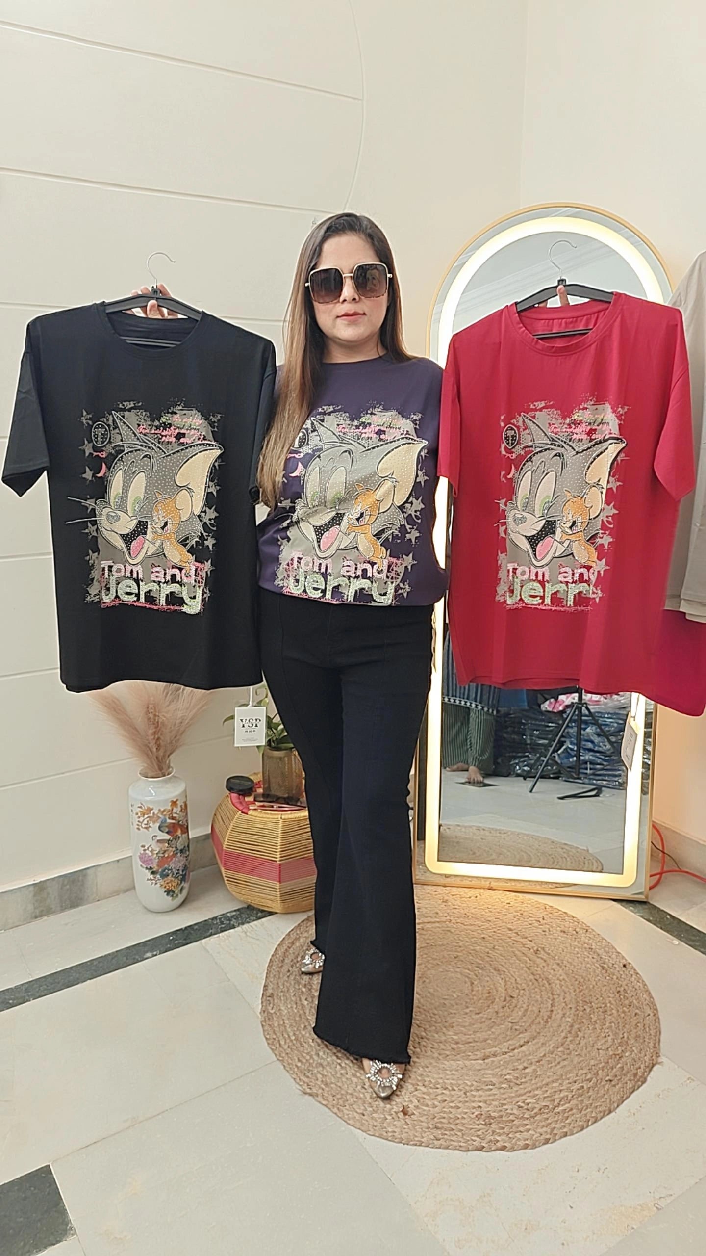Tom &Jerry oversized tshirt top