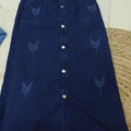 Denim rugged skirt
