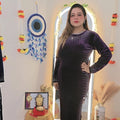 Velvet maxi dress free size