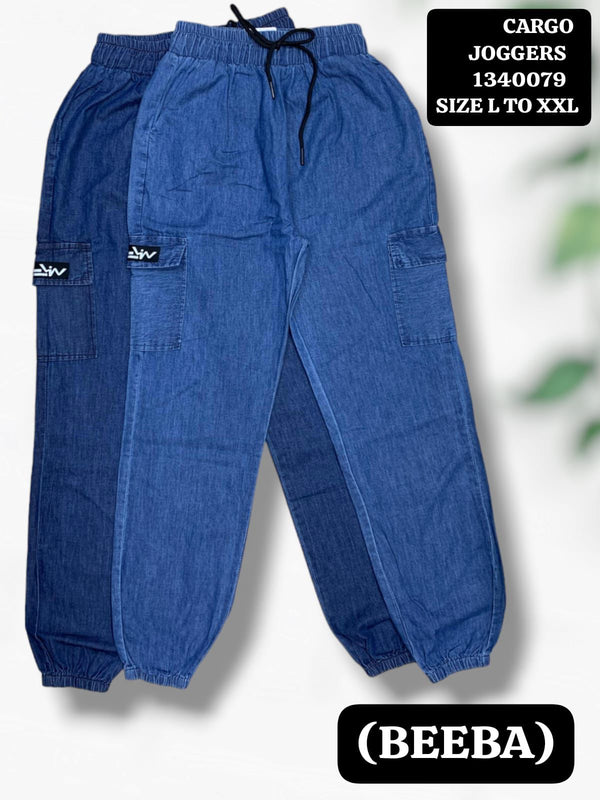 Stylish and comfortable soft Denim Cargo jogger