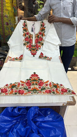 Royal Threads of Kashmir – Elegant Floral Phiran Series