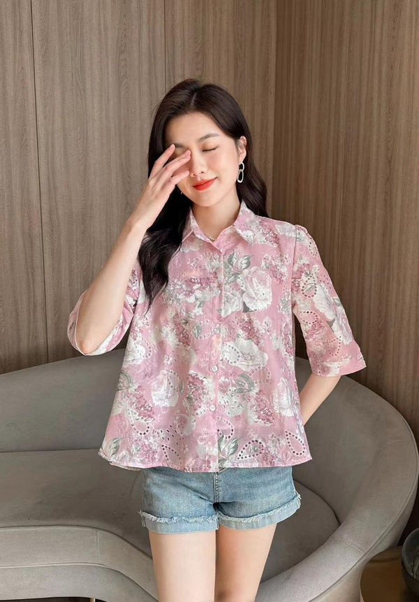 Vintage Garden Lace Shirt