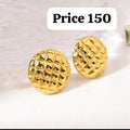 Classic & Elegant Gold Round Earrings