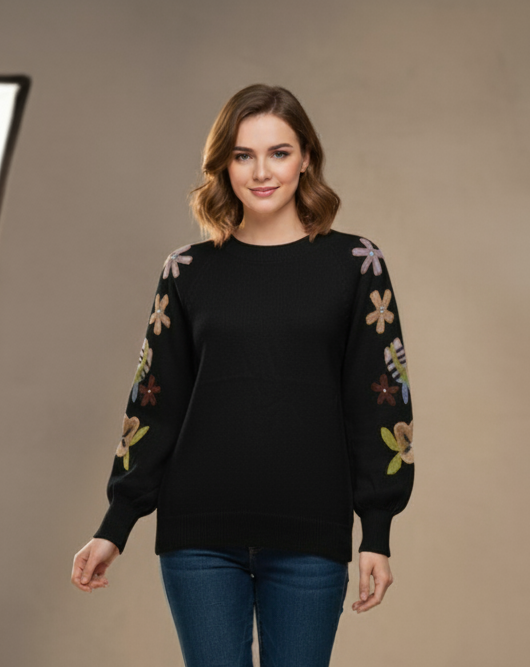 Lux Winter Embroidery Top