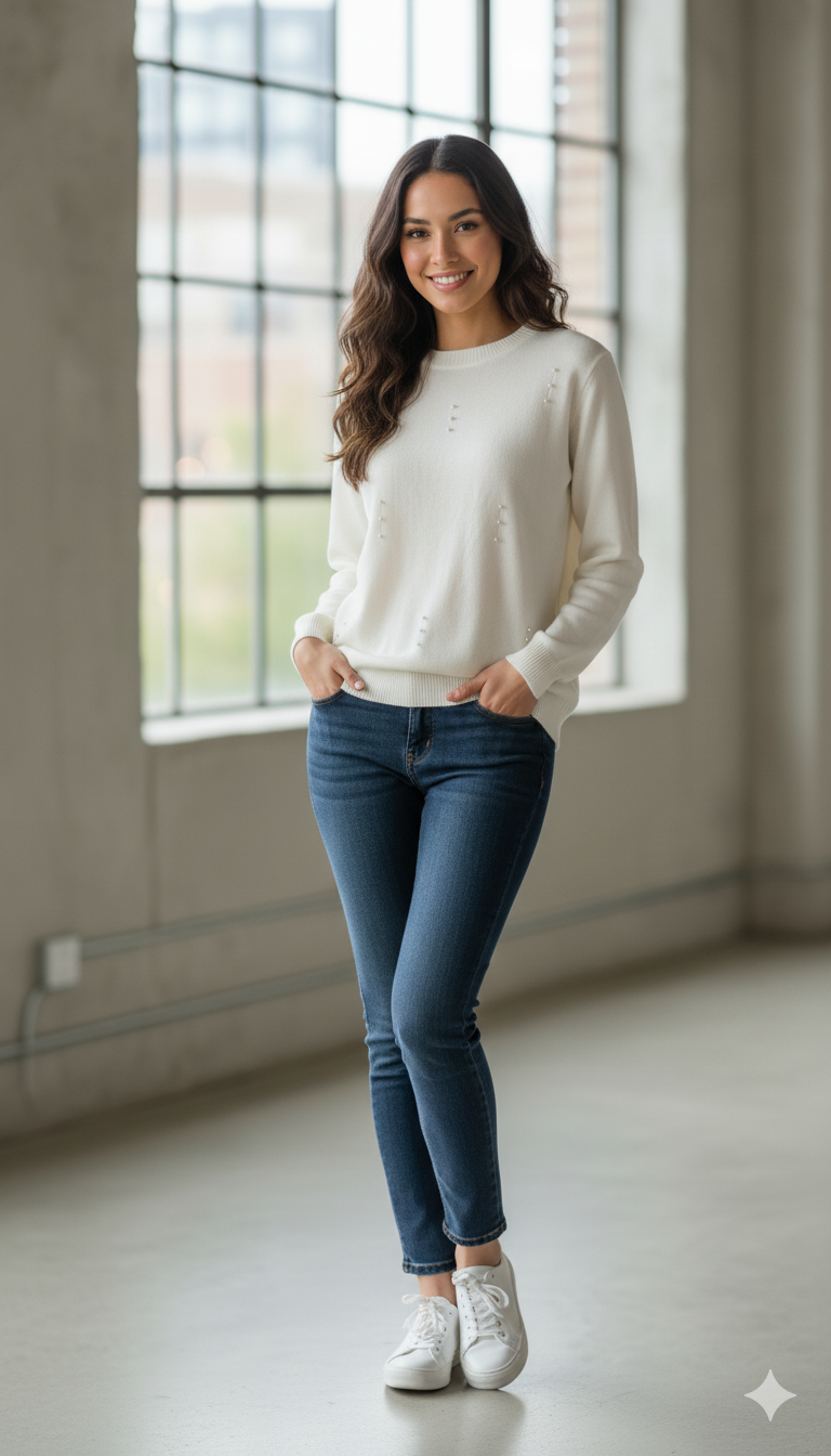 Classic  Pearl Knitted Winter Top