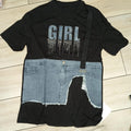 "Edgy Denim Fusion T-Shirt Dress"