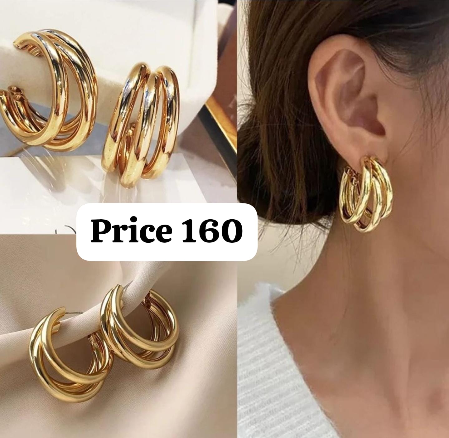 Chic Gold Hoop Earrings - Affordable Luxury!