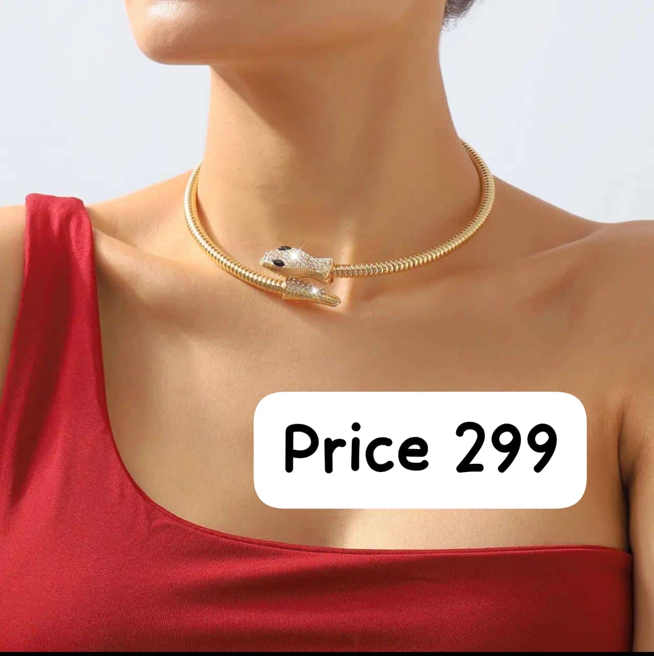 "Golden Serpent: Statement Collar Necklace"