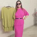 Elegant Pleated Co-ord Set – Chic & Comfy in Every Hue