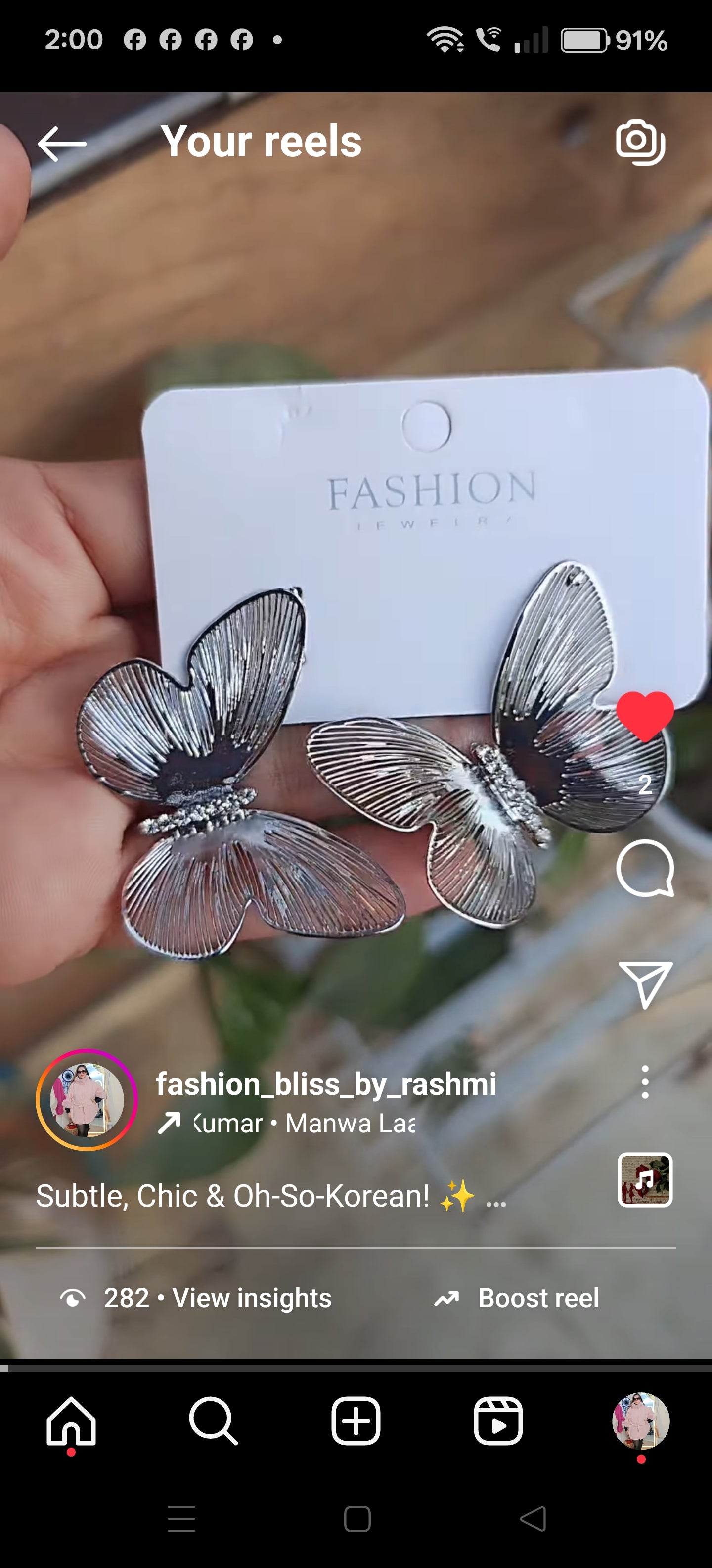 "Butterfly Bliss: Elegant & Korean-Inspired Earrings!"