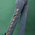 "Trendy Cut-Out Denim Jeans – A Bold Statement for Your Wardrobe!"