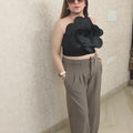 "Stylish n chic flower crop top"