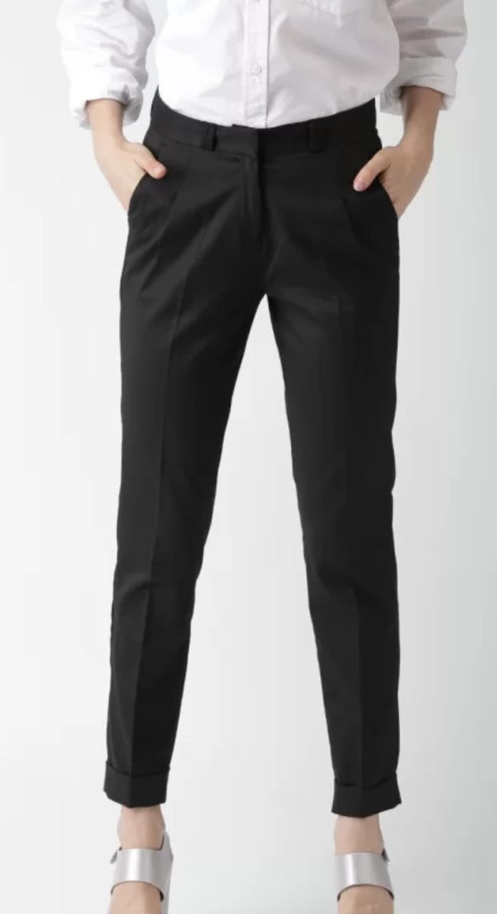 Women Black Formal trousers