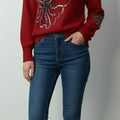Elegant Bloom Sequence Sweater top