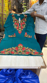 Royal Threads of Kashmir – Elegant Floral Phiran Series