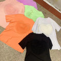 Summer cotton top with heart shaped ruffle