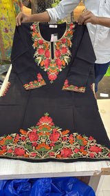 Royal Threads of Kashmir – Elegant Floral Phiran Series