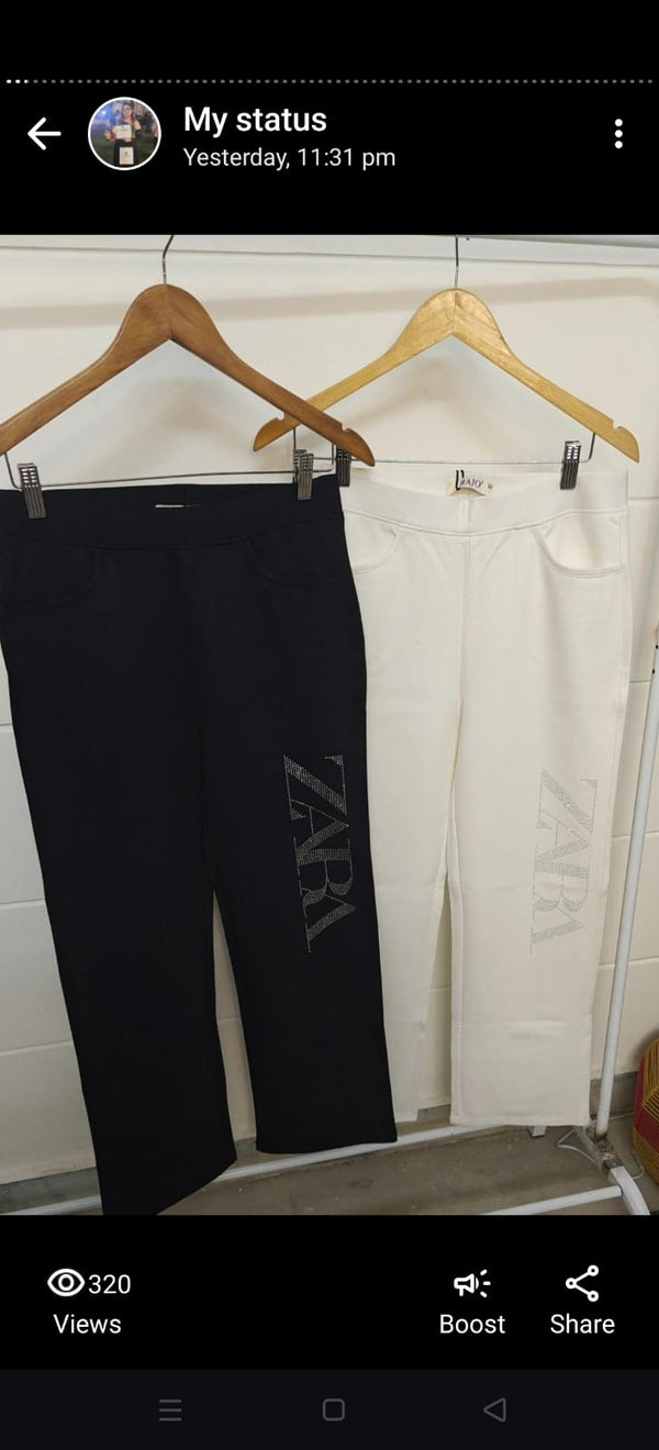 Women high waist straight pant