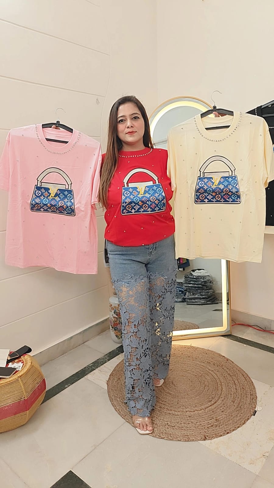 Designer Handbag Print Tees – Luxe Look, Casual Vibe!"