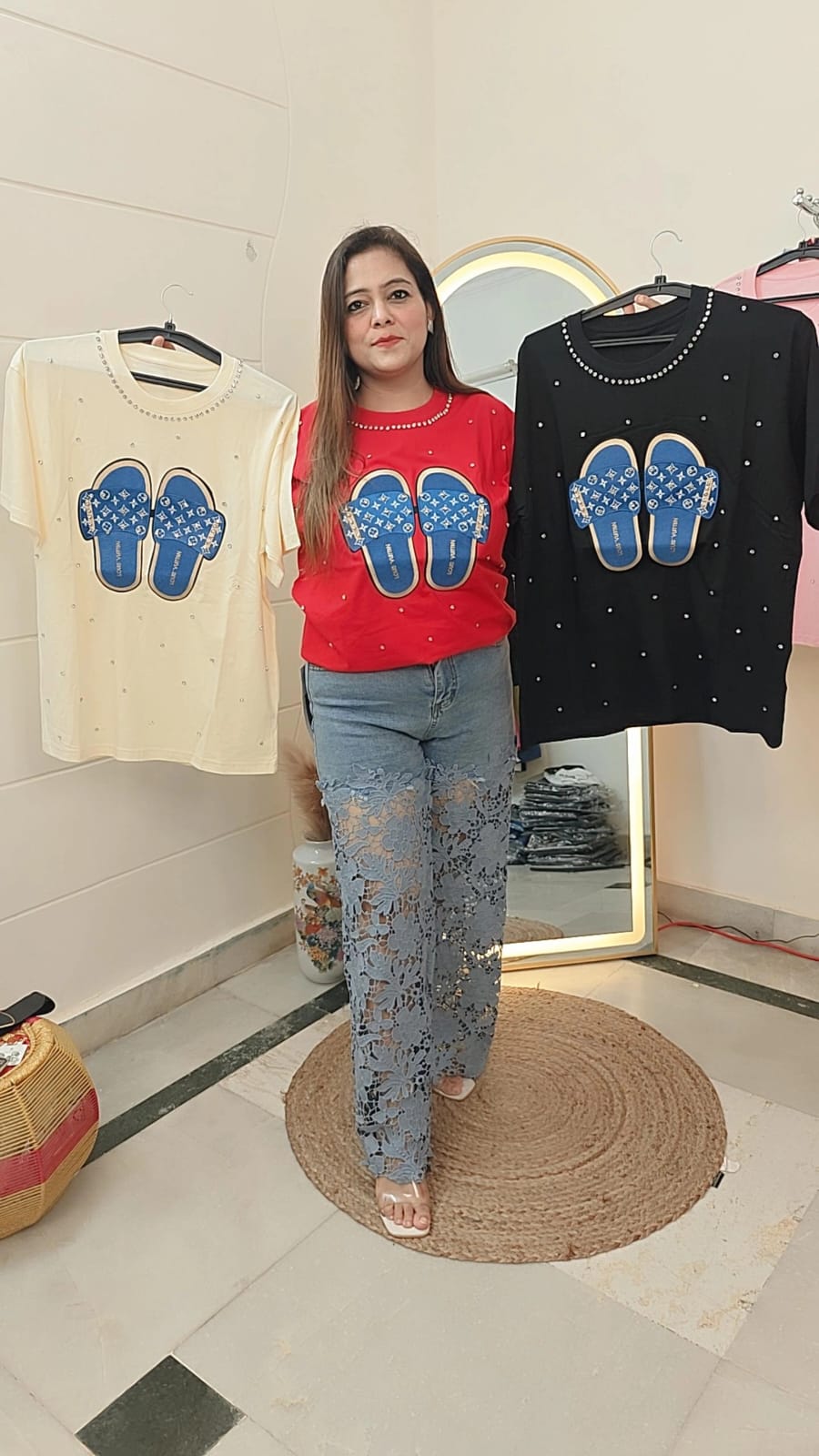Everyday Luxe: Slipper Print T-Shirt"