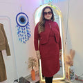 Premium winter dress with shrug