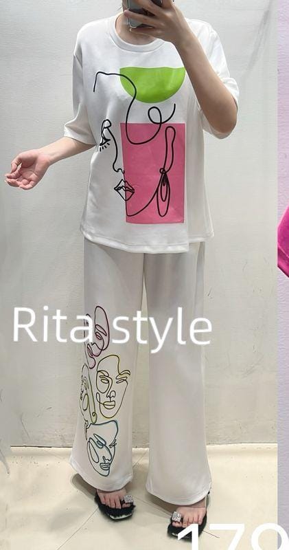 Abstract Face Art Coord Set - Bold & Artsy Edition
