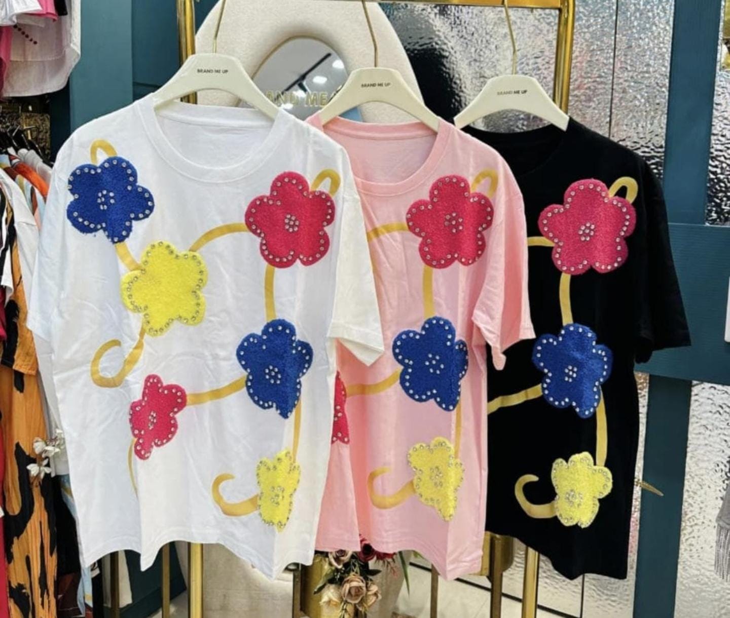 "Funky Floral Spark Tees"