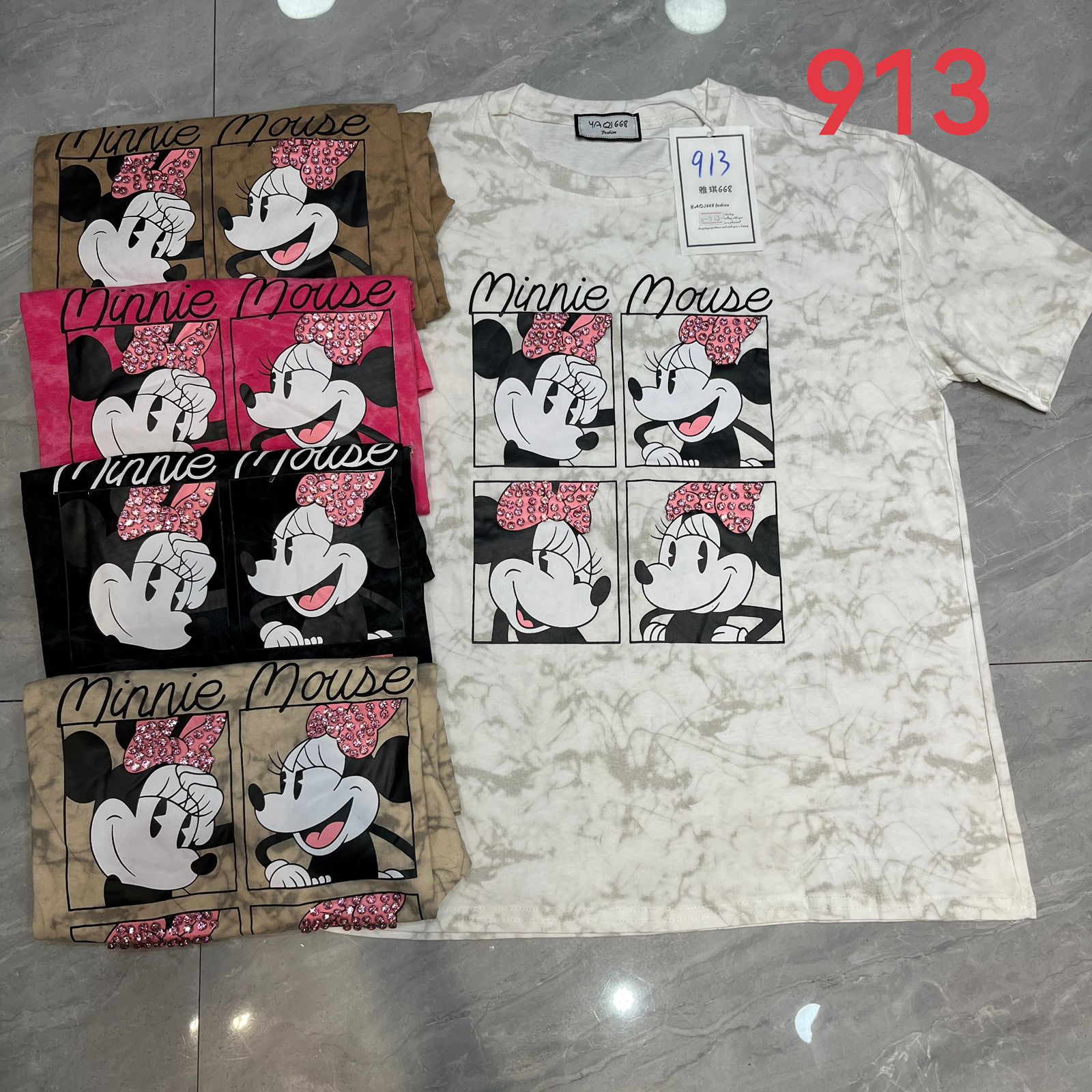 Trendy Minnie Mouse Graphic Tees – Multi-Color Variants