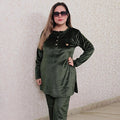 Premium winter velvet long cordset hip cover