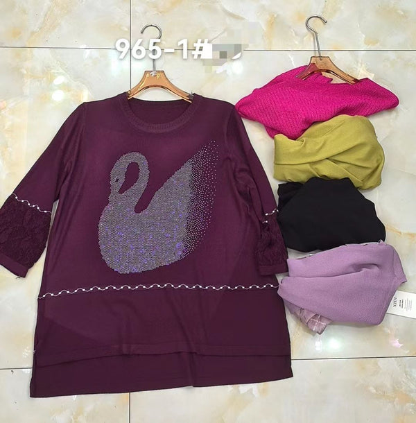 Swan Swarovski top