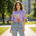 Cute Teddy Printed Oversized Tees