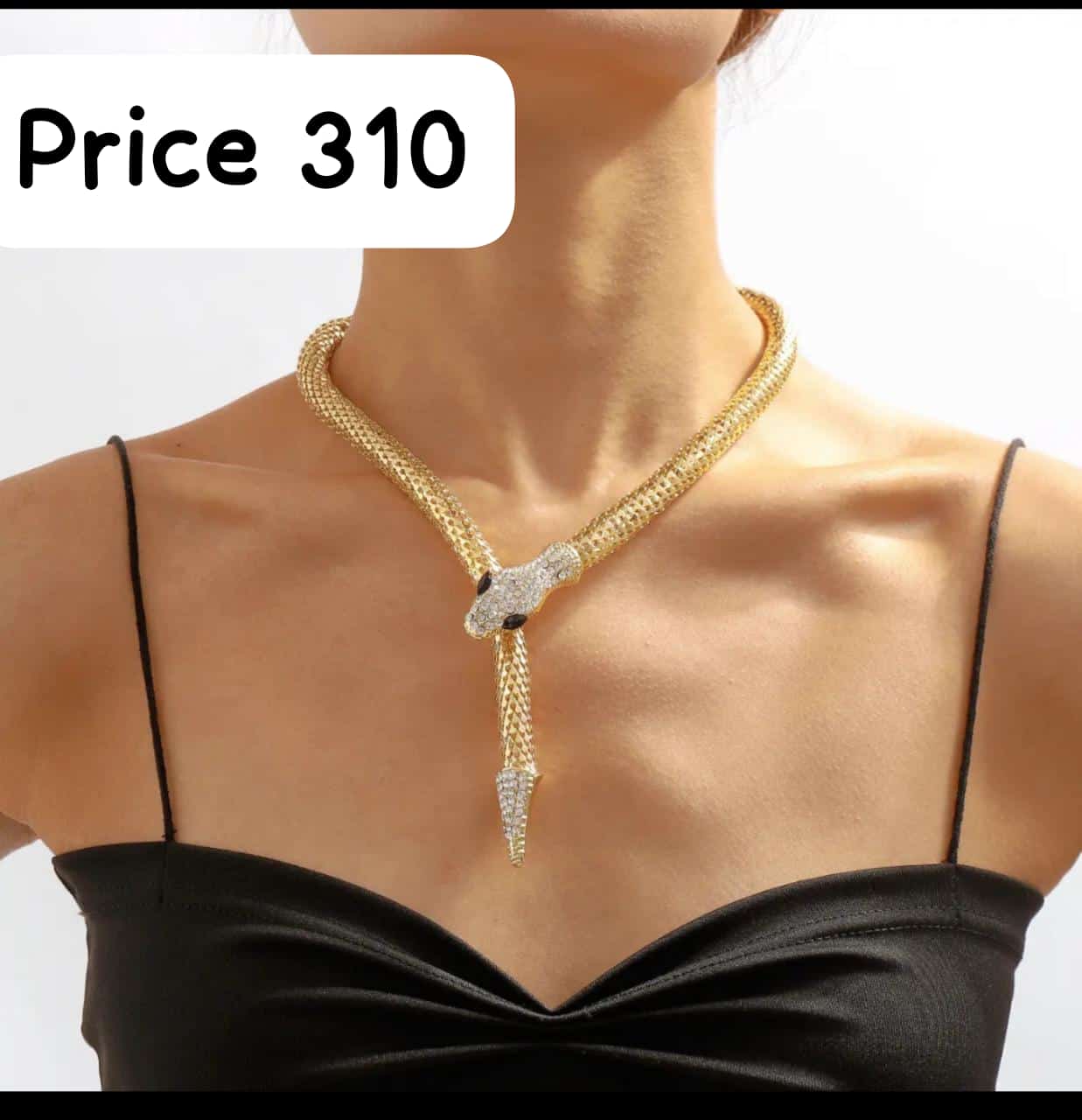 "Bold & Fierce: Gold-Plated Snake Choker"