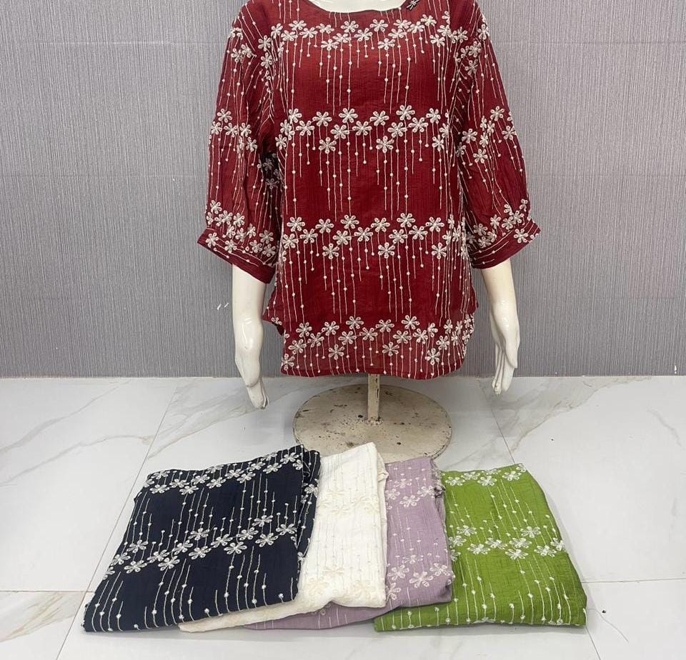 Chikankari Embroidered Tops - Elegant & Timeless!