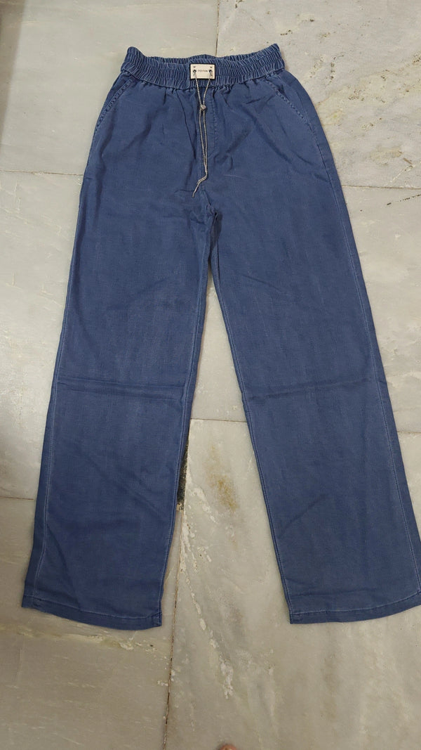 Denim comfortable pant with string