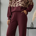 Leopard Print Two piece Winter Cordset