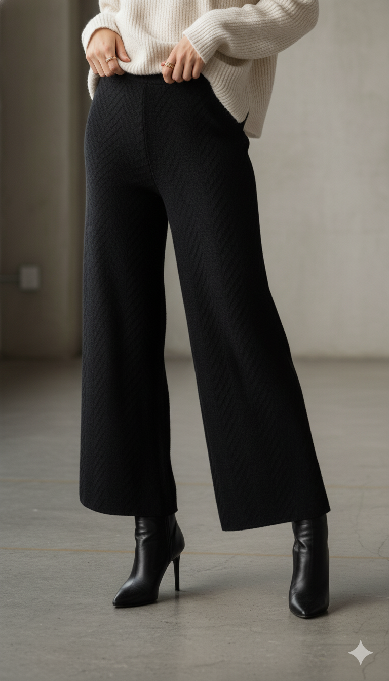 The Ultimate Cozy Wide-Leg Knitted Pant