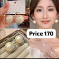 Elegant Pearl Hoop Earrings