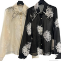 Luxury embroidered shirt with inner