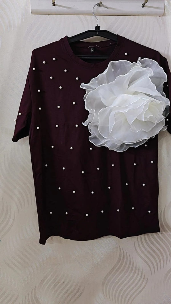 Cotton pearl flower top