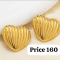 Gold-Toned Seashell Earrings