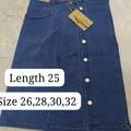 Denim skirt front button style