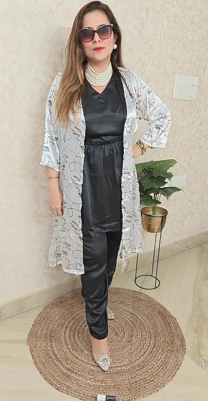 Satin 3 pc cordset