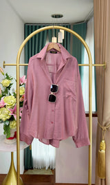 Classic cotton Polka Dot Oversized Shirt