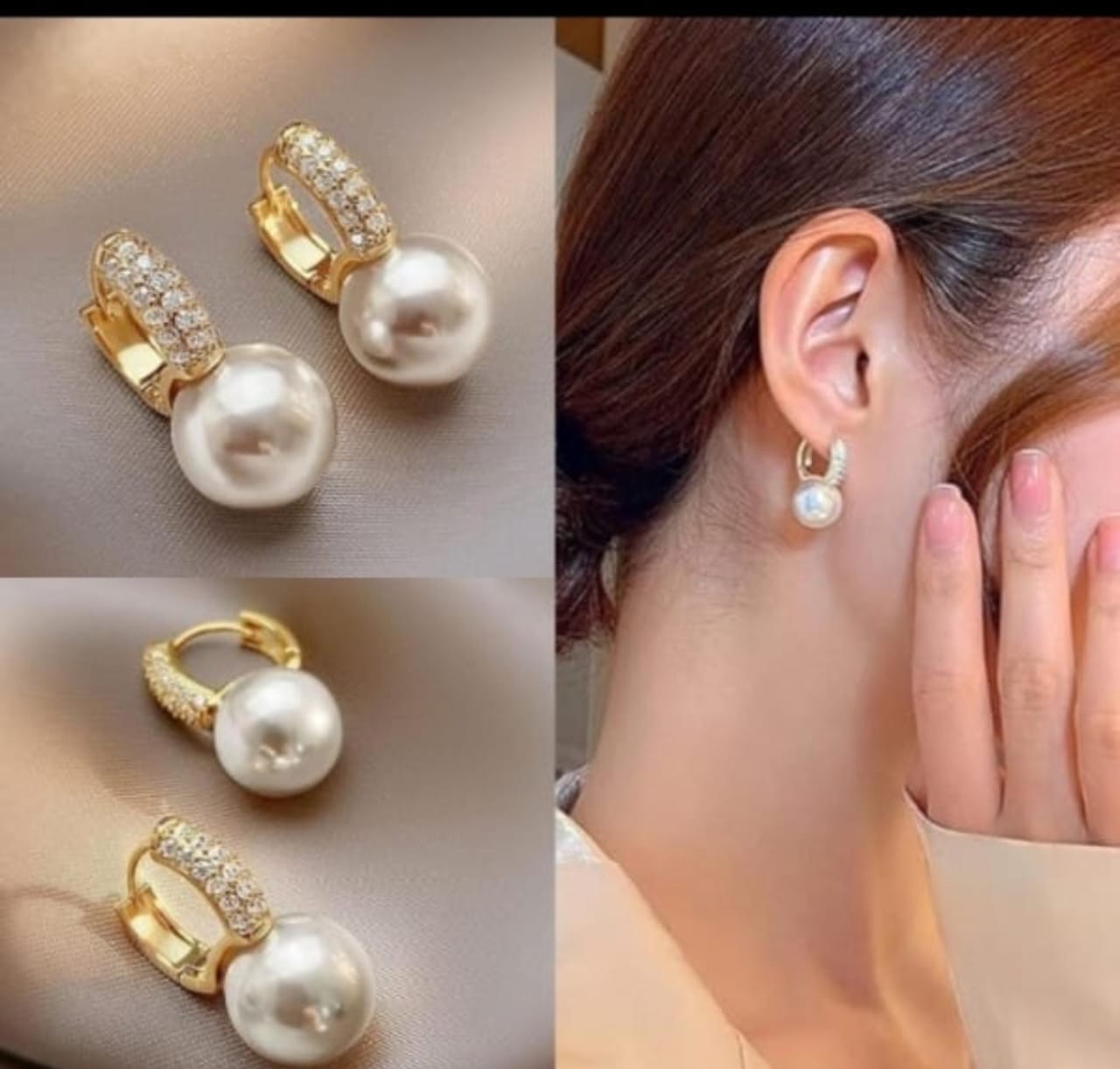 "Grace & Glamour: Pearl Drop Earrings"